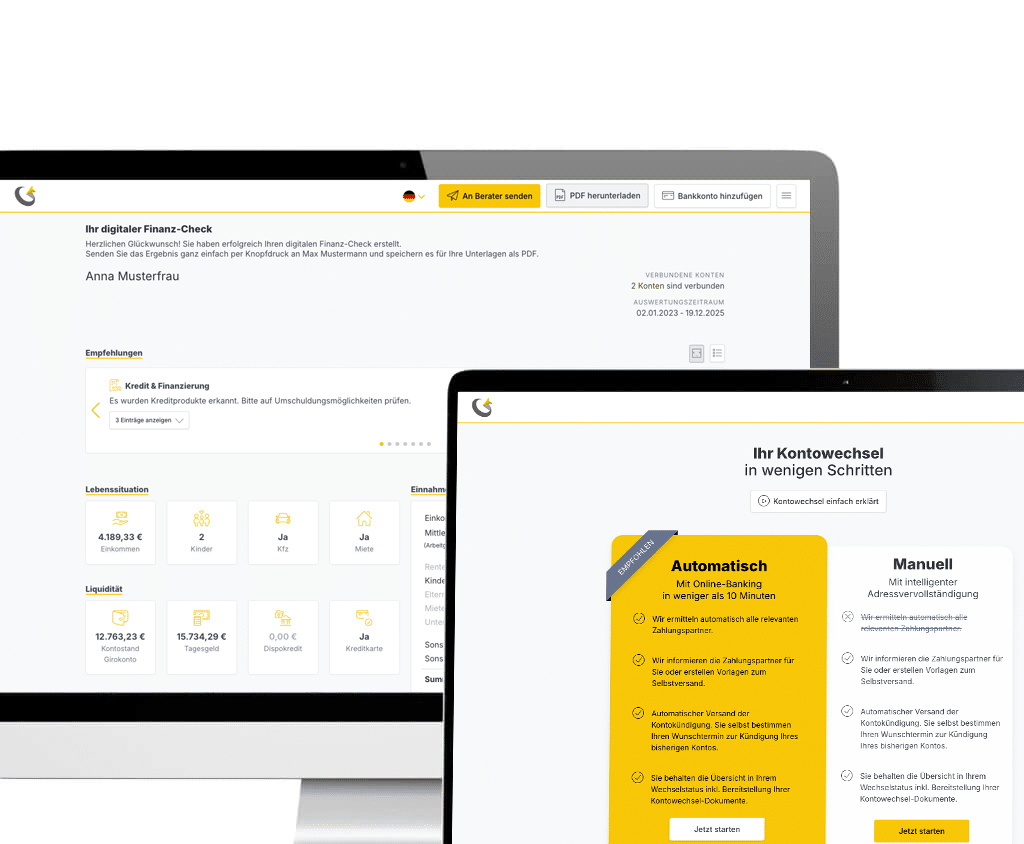 fino-cockpit und kontowechsel